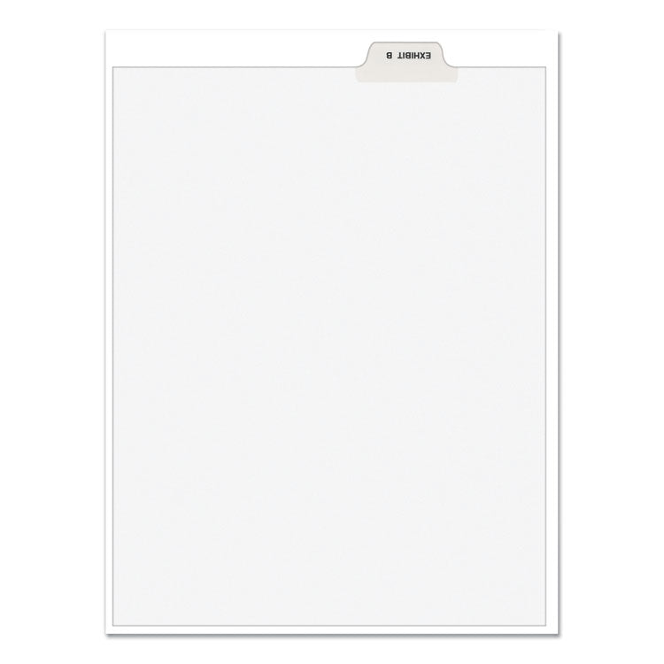 Avery® Avery-Style Preprinted Legal Bottom Tab Divider, 26-Tab, Exhibit B, 11 x 8.5, White, 25/PK (AVE11941)