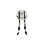 Iceberg Rough n Ready Folding Stool, Backless, Supports Up to 300 lb, 26" Seat Height, White Seat, Charcoal Base, 4/Carton (ICE64573) Case of 4
