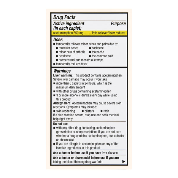 Foster & Thrive™ Pain Relief 650 mg Strength Acetaminophen Capsule 100 Per Bottle (1238931_BT) 1/BT