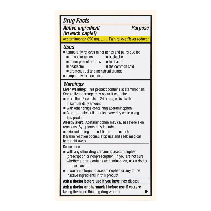 Foster & Thrive™ Pain Relief 650 mg Strength Acetaminophen Capsule 100 Per Bottle (1238931_BT) 1/BT
