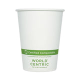 World Centric® Paper Hot Cups, 12 oz, White, 1,000/Carton (WORCUPA12)