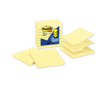 Post-it® Pop-up Notes Original Canary Yellow Pop-up Refill, Note Ruled, 3" x 3", Canary Yellow, 100 Sheets/Pad, 6 Pads/Pack (MMMR335YW) Pack of 6