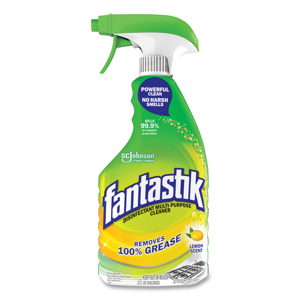 Fantastik Disinfectant Multi-Purpose Cleaner Lemon Scent, 32 oz Spray Bottle (SJN366094EA) Each