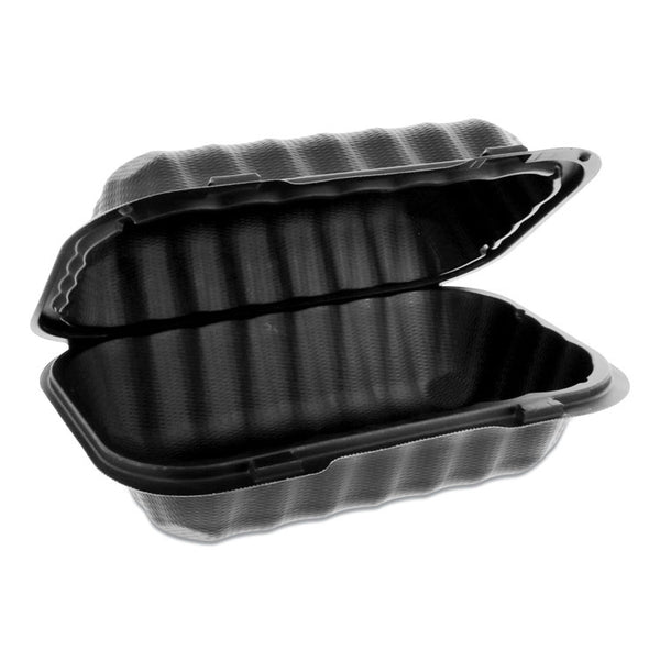 Pactiv Evergreen EarthChoice SmartLock Microwavable MFPP Hinged Lid Container, 9 x 6 x 3.25, Black, Plastic, 270/Carton (PCTYCNB80961000) Case of 270