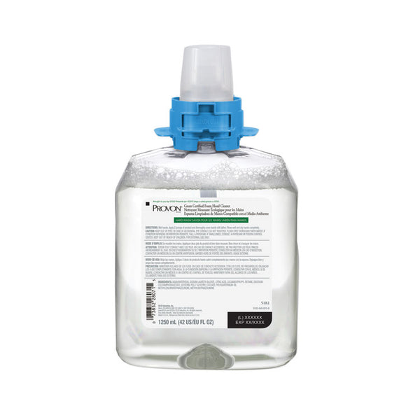 PROVON® Green Certified Foam Hand Cleaner, Fragrance-Free, 1,250 mL Refill, 4/Carton (GOJ518204CT)