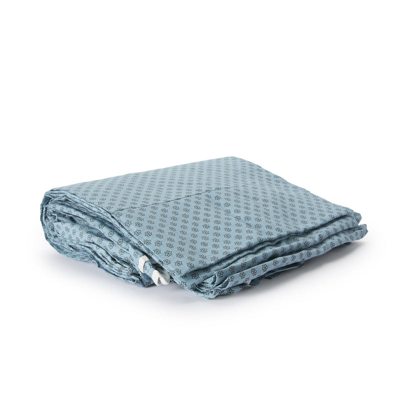 Lew Jan Textile Patient Exam Gown One Size Fits Most Blue / White Print Reusable (1057875_EA) 1/EA