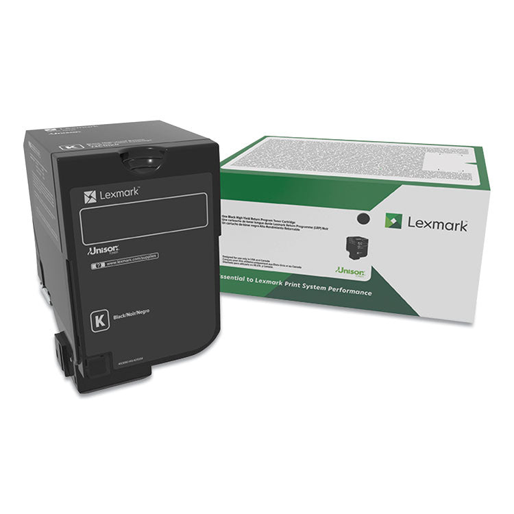 Lexmark™ 74C00KG Return Program Toner, 3,000 Page-Yield, Black (LEX74C00KG)