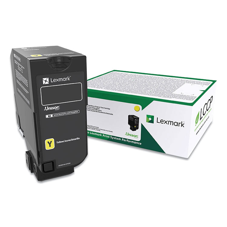 Lexmark™ 74C00YG Return Program Toner, 3,000 Page-Yield, Yellow (LEX74C00YG)