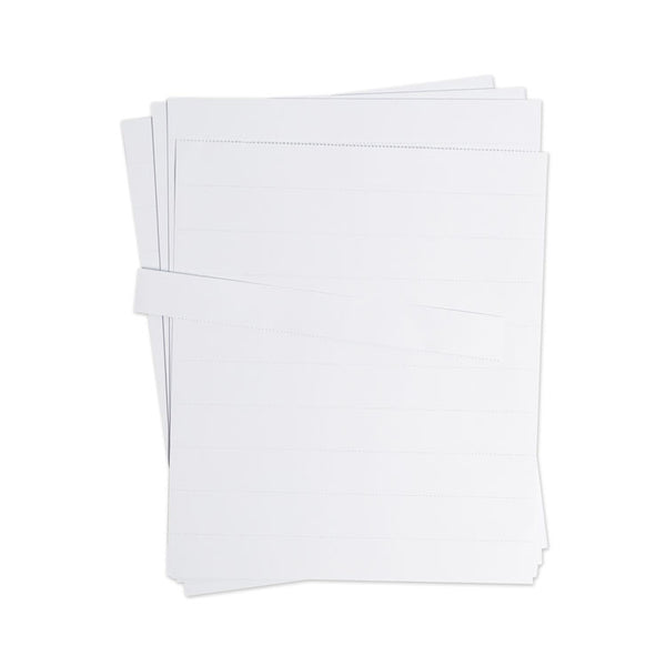 U Brands Data Card Replacement Sheet, 8.5 x 11 Sheets, Perforated at 1", White, 10/Pack (UBRFM1615)