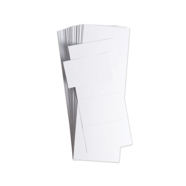 U Brands Data Card Replacement, 3 x 1.75, White, 500/Pack (UBRFM1513)