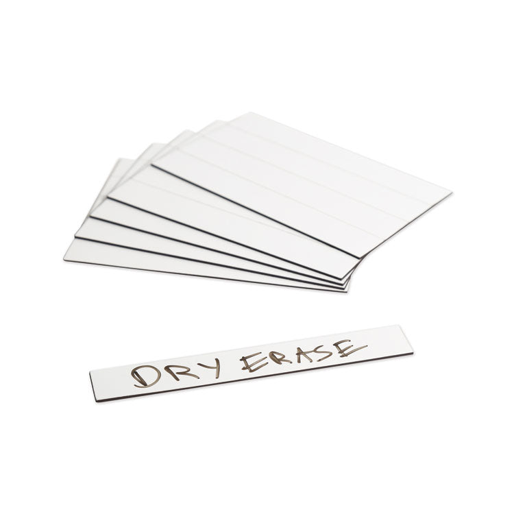 U Brands Dry Erase Magnetic Tape Strips, 6" x 0.88", White, 25/Pack (UBRFM2518) Pack of 25