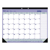 Blueline® Academic Monthly Desk Pad Calendar, 21.25 x 16, White/Blue/Green, Black Binding/Corners, 13-Month (July-July): 2023 to 2024 (REDCA181731)