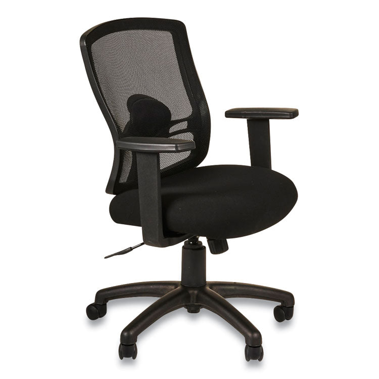 Alera® Alera Etros Series Mesh Mid-Back Petite Swivel/Tilt Chair, Supports Up to 275 lb, 17.71" to 21.65" Seat Height, Black (ALEET4017B)