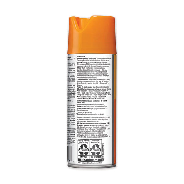 Clorox® 4-in-One Disinfectant and Sanitizer, Citrus, 14 oz Aerosol Spray (CLO31043)