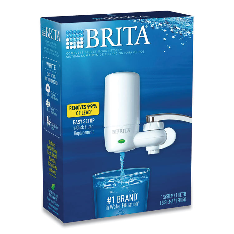 Brita® On Tap Faucet Water Filter System, White, 4/Carton (CLO42201CT) Case of 4