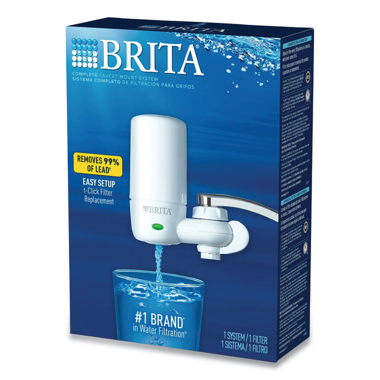 Brita® On Tap Faucet Water Filter System, White, 4/Carton (CLO42201CT) Case of 4