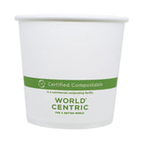 World Centric® Paper Bowls, 24 oz, 4.4" Diameter x 4.4"h, White, 500/Carton (WORBOPA24) Case of 500