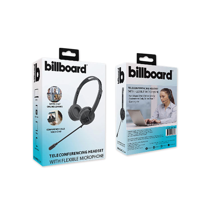 billboard® Telecom Headset Binaural Over The Head Headset, Black (ECABB2948) Each