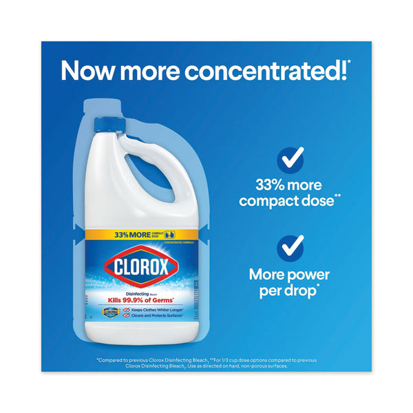 Clorox® Regular Bleach with CloroMax Technology, 81 oz Bottle, 6/Carton (CLO32263)