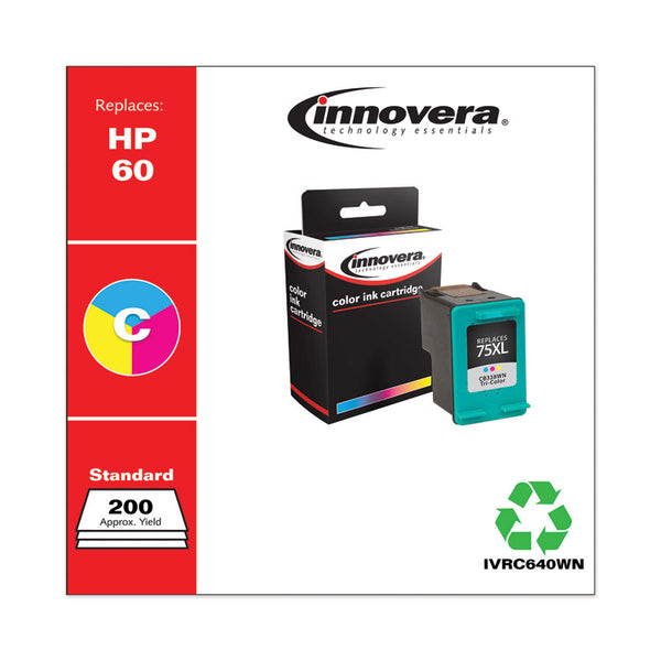 Innovera® Remanufactured Black Ink, Replacement for 60 (CC640WN), 200 Page-Yield (IVRC640WN) Each