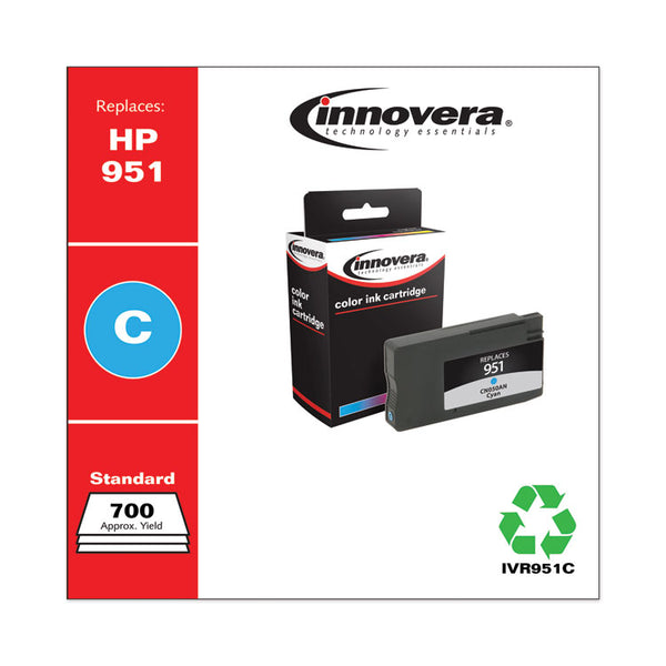 Innovera® Remanufactured Cyan Ink, Replacement for 951 (CN050AN), 700 Page-Yield (IVR951C) Each