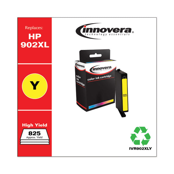 Innovera® Remanufactured Yellow High-Yield Ink, Replacement for 902XL (T6M10AN), 825 Page-Yield (IVR902XLY) Each