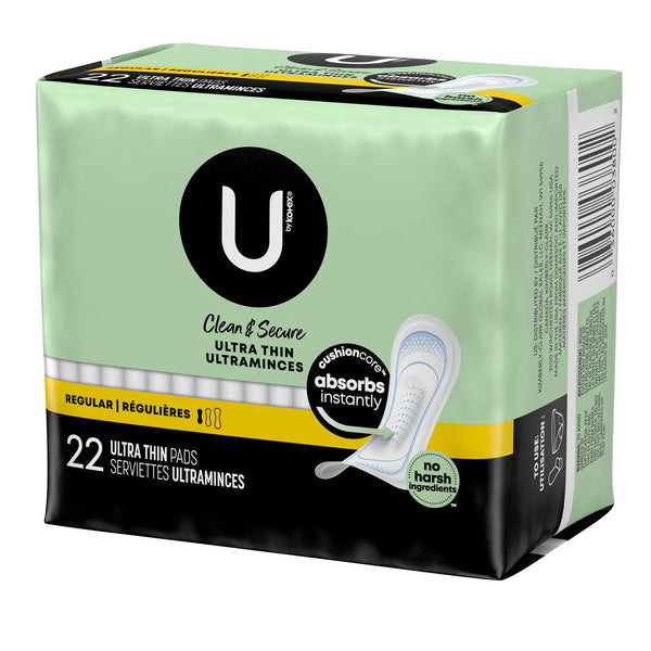 U by Kotex® Feminine Pad Ultra Thin Regular Absorbency (1094708_CS) 176/CS