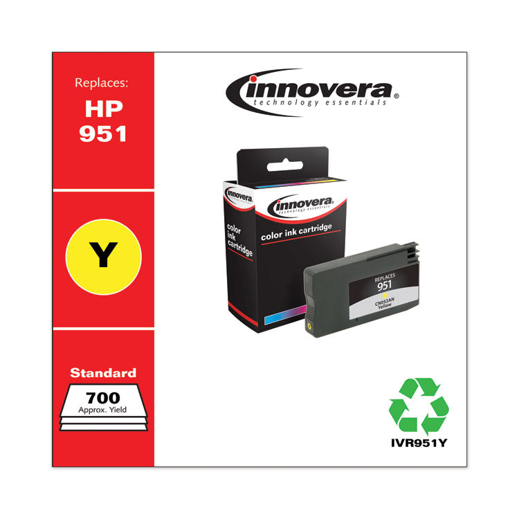 Innovera® Remanufactured Yellow Ink, Replacement for 951 (CN052AN), 700 Page-Yield, Ships in 1-3 Business Days (IVR951Y) Each