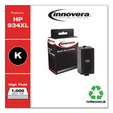 Innovera® Remanufactured Black High-Yield Ink, Replacement for 934XL (C2P23AN), 1,000 Page-Yield (IVR934XLB) Each