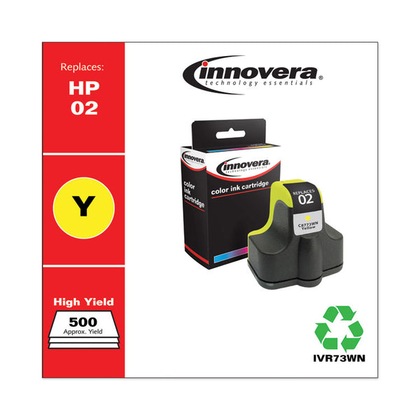 Innovera® Remanufactured Yellow Ink, Replacement for 02 (C8773WN), 500 Page-Yield (IVR73WN) Each