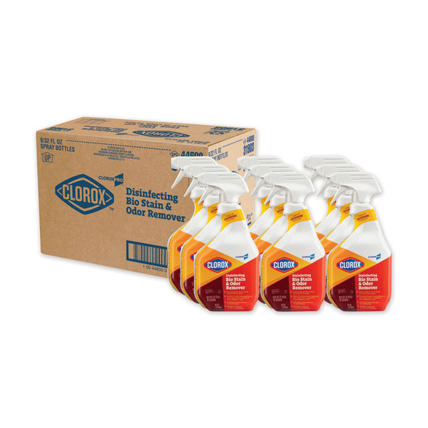 Clorox® Disinfecting Bio Stain and Odor Remover, Fragranced, 32 oz Spray Bottle, 9/Carton (CLO31903)