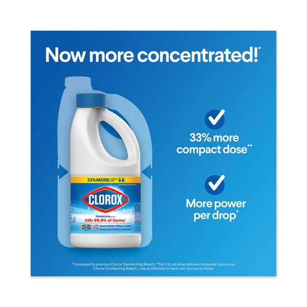 Clorox® Regular Bleach with CloroMax Technology, 43 oz Bottle, 6/Carton (CLO32260)