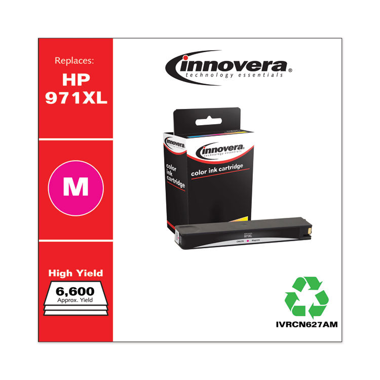 Innovera® Remanufactured Magenta High-Yield Ink, Replacement for 971XL (CN627AM), 6,600 Page-Yield (IVRCN627AM) Each