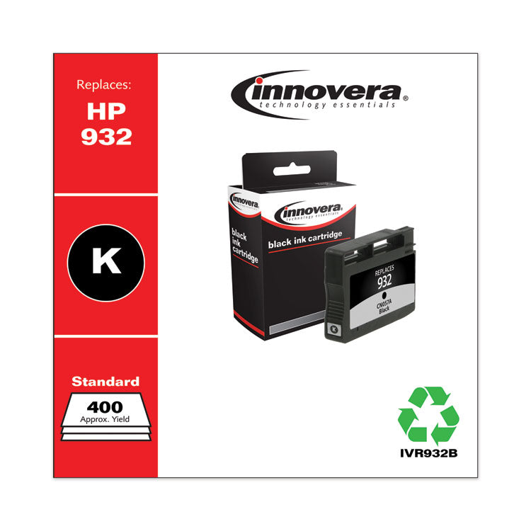 Innovera® Remanufactured Black Ink, Replacement for 932 (CN057A), 400 Page-Yield (IVR932B) Each