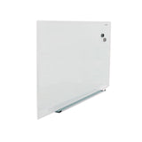 Universal® Frameless Magnetic Glass Marker Board, 48 x 36, White Surface (UNV43203)