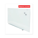 Universal® Frameless Magnetic Glass Marker Board, 48 x 36, White Surface (UNV43203)