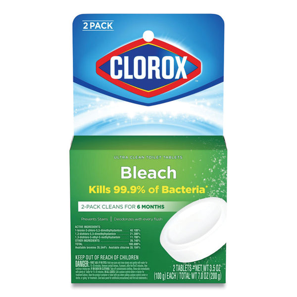 Clorox® Automatic Toilet Bowl Cleaner, 3.5 oz Tablet, 2/Pack (CLO30024PK)