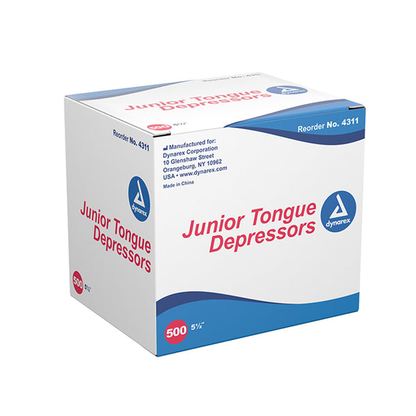 dynarex® Tongue Depressor 5-1/2 Inch Length Wood Junior (896050_BX) 500/BX