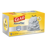 Glad® Tall Kitchen Drawstring Trash Bags, 13 gal, 0.72 mil, 23.75" x 24.88", White, 240/Carton (CLO79008)