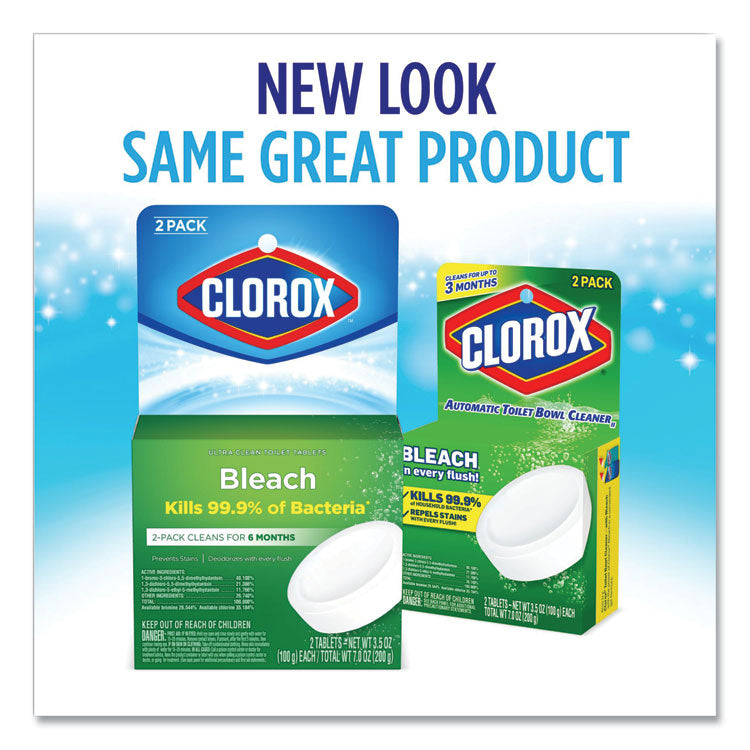 Clorox® Automatic Toilet Bowl Cleaner, 3.5 oz Tablet, 2/Pack (CLO30024PK)