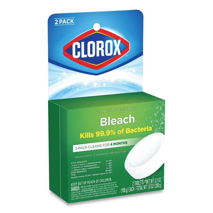 Clorox® Automatic Toilet Bowl Cleaner, 3.5 oz Tablet, 2/Pack, 6 Packs/Carton (CLO30024CT)