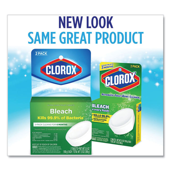 Clorox® Automatic Toilet Bowl Cleaner, 3.5 oz Tablet, 2/Pack, 6 Packs/Carton (CLO30024CT)