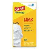 Glad® Tall Kitchen Drawstring Trash Bags, 13 gal, 0.72 mil, 24" x 27.38", Gray, 100/Box (CLO78526)