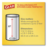 Glad® OdorShield Tall Kitchen Drawstring Bags, 13 gal, 0.72 mil, 24" x 27.38", White, 80 Bags/Box, 3 Boxes/Carton (CLO78899) Case of 240