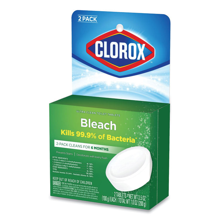 Clorox® Automatic Toilet Bowl Cleaner, 3.5 oz Tablet, 2/Pack (CLO30024PK)