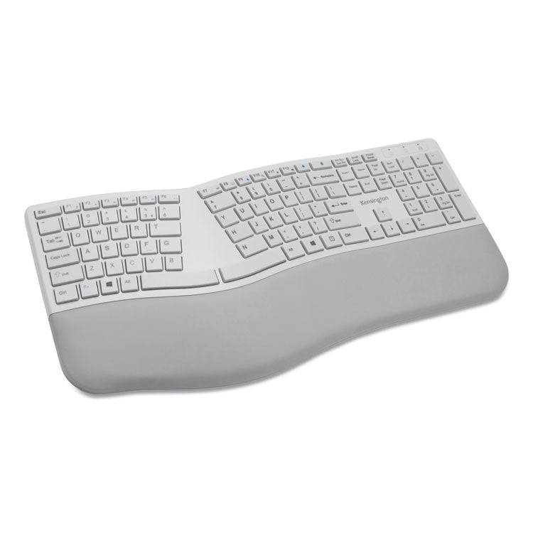 Kensington® Pro Fit Ergo Wireless Keyboard, 18.98 x 9.92 x 1.5, Gray (KMW75402) Each