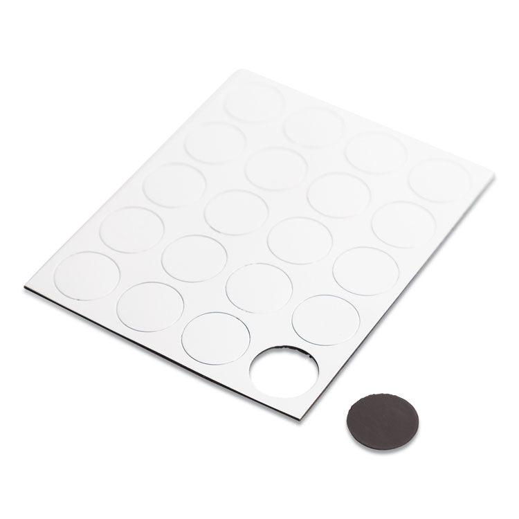 U Brands Heavy-Duty Board Magnets, Circles, White, 0.75" Diameter, 20/Pack (UBRFM1618) Pack of 20