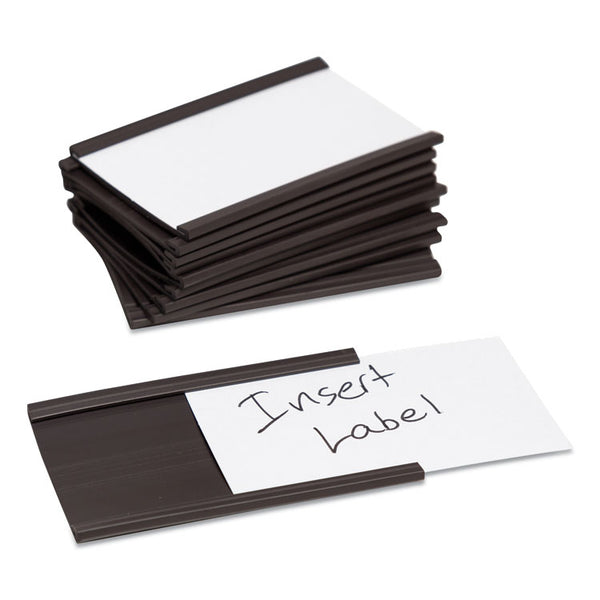 U Brands Magnetic Card Holders, 3 x 1.75, Black, 10/Pack (UBRFM2630) Pack of 10