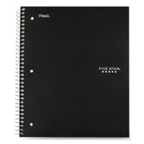 Five Star® Wirebound Notebook with Eight Pockets, 5-Subject, Wide/Legal Rule, Randomly Assorted Cover Color, (200) 10.5 x 8 Sheets (MEA51016) Each
