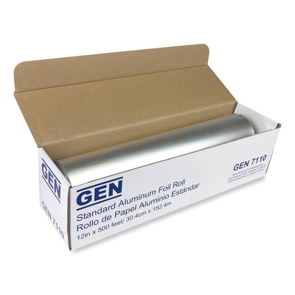 GEN Standard Aluminum Foil Roll, 12" x 500 ft, 6/Carton (GEN7110CT)